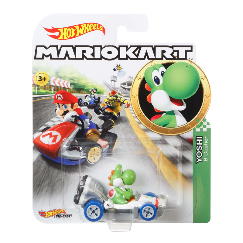 Mattel GBG29 - Hot Wheels Mario Kart Replica 1:64 Die-Cast Yoshi