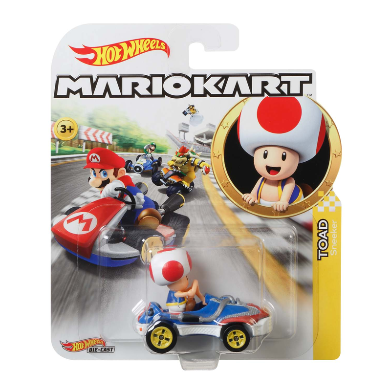 Mattel GBG30 - Hot Wheels Mario Kart Replica 1:64 Die-Cast Toad