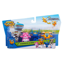 Auldeytoys YW710620 - Super Wings 4er Set Mini Transform Figuren 5,5 cm - Dizzy, Jerome, Donnie, Bello