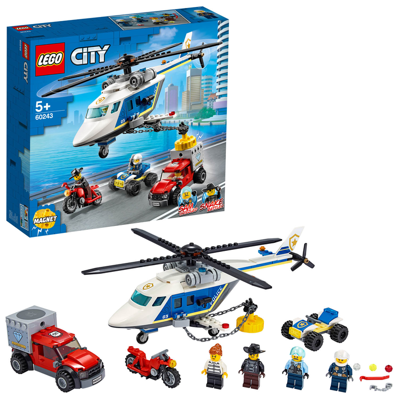 LEGO City 60243 - Verfolgungsjagd mit Polizeihubschrauber - Helikopter Magnet