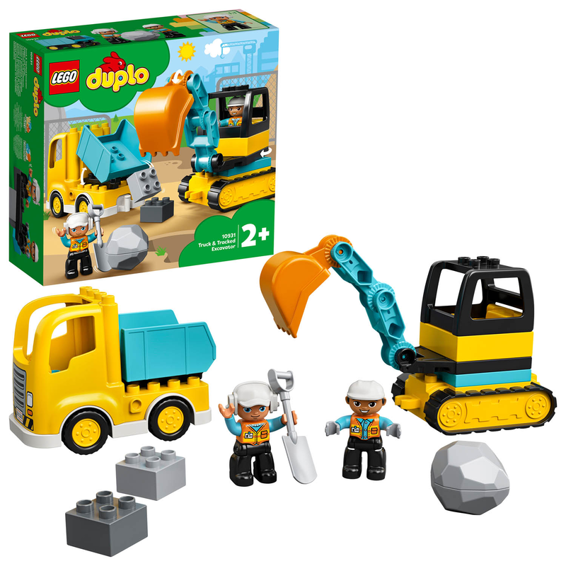 LEGO DUPLO 10931 - Bagger und Laster - LKW Baustelle Bauarbeiter Kipplaster