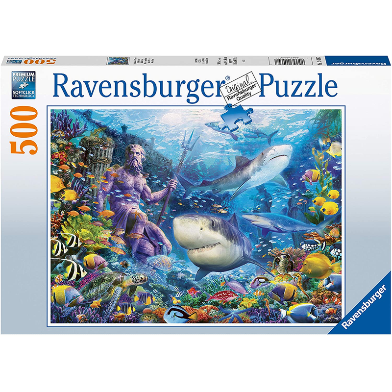 diefstal Gebeurt Wanorde Ravensburger Puzzle: 500 Teile - Herrscher der Meere - Poseidon Haie, 11,48  €