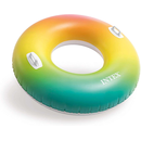 Intex Schwimmreifen Rainbow Ombre 122 cm - XXL Schwimmring Regenbogen Lounge Luftmatratze