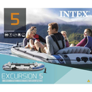 Intex 68325NP - Schlauchboot Set Excursion 5 - Angelboot Ruderboot Motorboot + Paddel + Pumpe