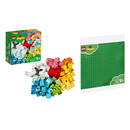 SET: LEGO DUPLO Mein erster Bauspa (10909) + Groe Bauplatte, grn (2304) - Grundplatte Basisplatte Steinebox - 2er Set