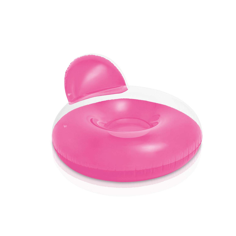 Intex 58889EU - Schwimmsessel Pillow Back Lounge - Schwimmsitz Luftmatratze Pool - Pink