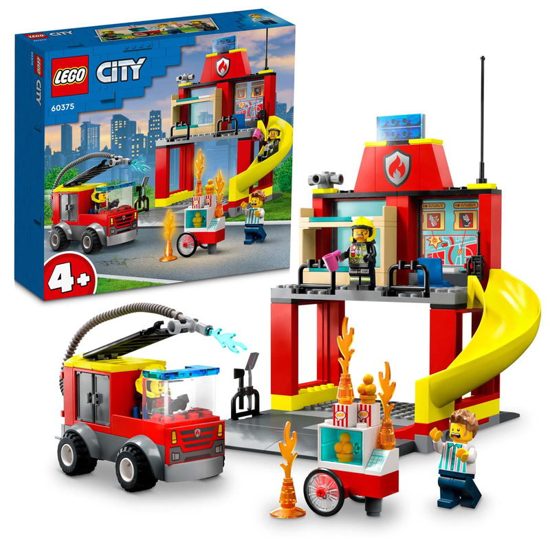LEGO 60375 City - € 30,88 und Löschauto, Feuerwehrstation