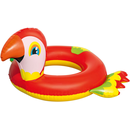 Bestway 36128 - Schwimmring Happy Animal - Aufblastier mit Tierkopf Schwimmtier - Papagei