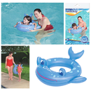 Bestway 36128 - Schwimmring Happy Animal - Aufblastier mit Tierkopf Schwimmtier - Wal