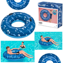 Bestway 36353 - Schwimmring Nautical 105 cm - XXL Schwimmreifen Luftmatratze Pool - Blau