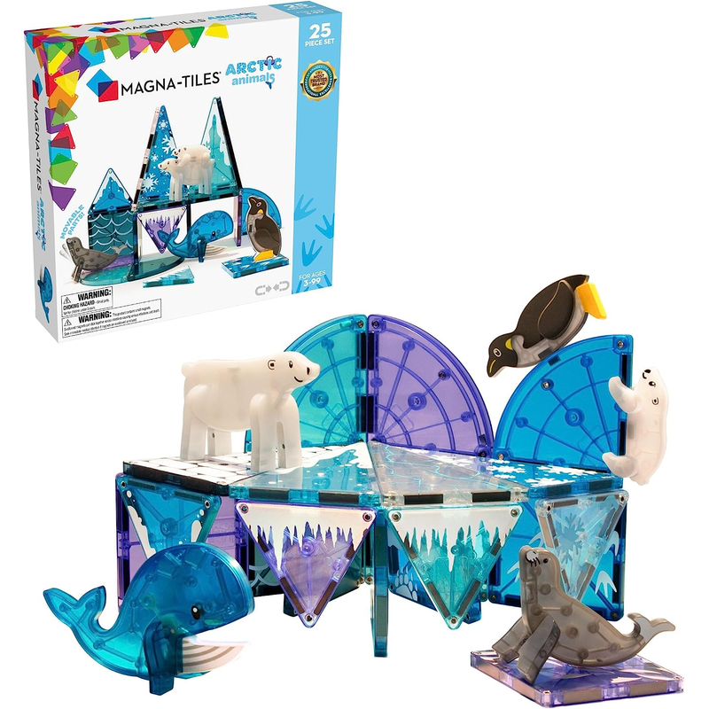 Magna Tiles Arktis-Spielset - Magnetische 3D Bausteine 25 Teile Arctic Playset