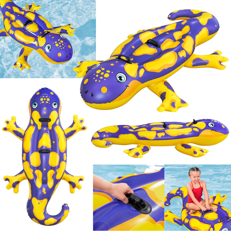 Bestway 41502 - Schwimmtier Salamander - Aufblastier Reittier Luftmatratze Gecko Pool