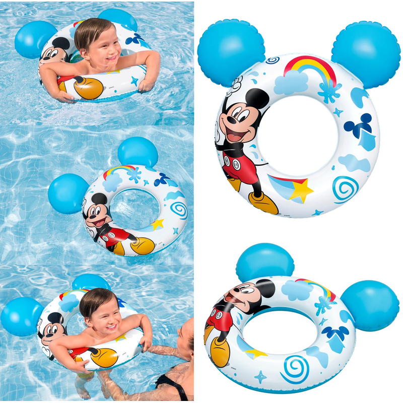 Bestway 9102K - Schwimmring Micky Maus mit Ohren - Disney Mickey Mouse Schwimmreifen