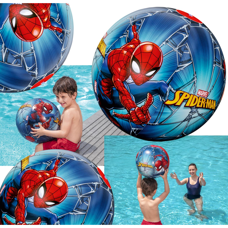 Bestway 98002 - Spider-Man Wasserball - Aufblasbarer Ball Strandball Pool