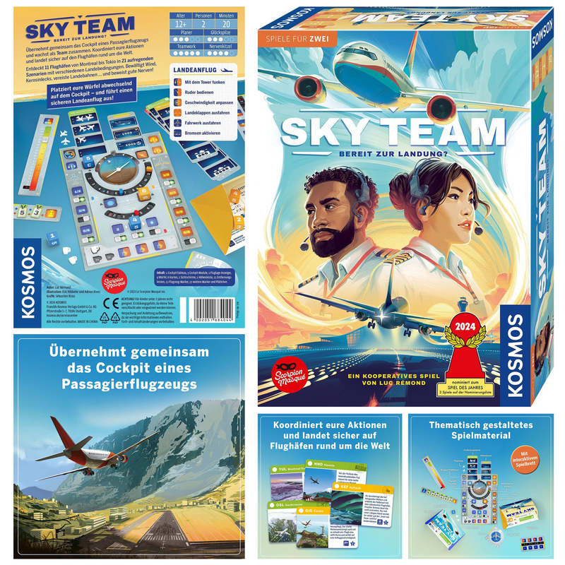 Kosmos 684044 - Sky Team - Spiel des Jahres 2024 - Brettspiel Strategiespiel