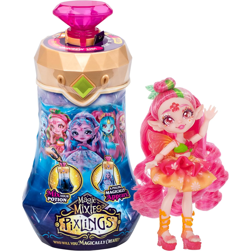 Magic Mixies Pixlings-Puppe Faye Fee - Elfe Zaubertrank-Flasche Grn Serie 1